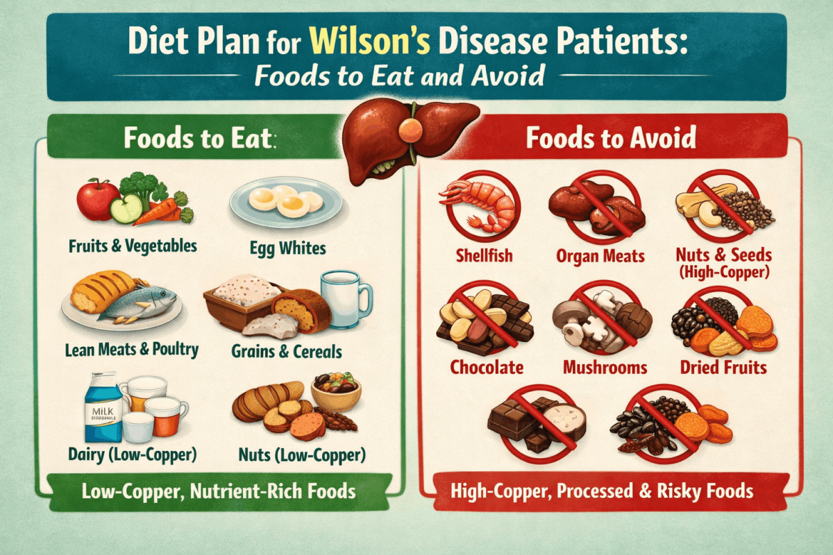 Diet Plan for Wilson’s Disease Patients: Foods to Eat and Avoid